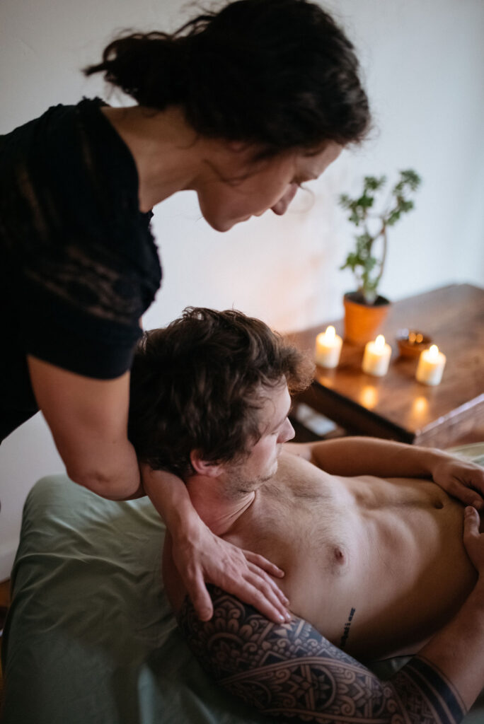 Therapeutic massage of the upper body